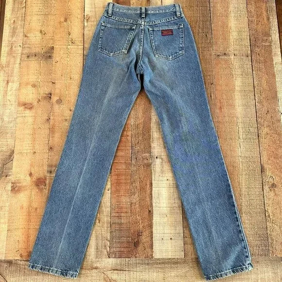 Vintage 90's 20X denim jeans straight leg western wear cowgirl women's 5 - Picture 8 of 9